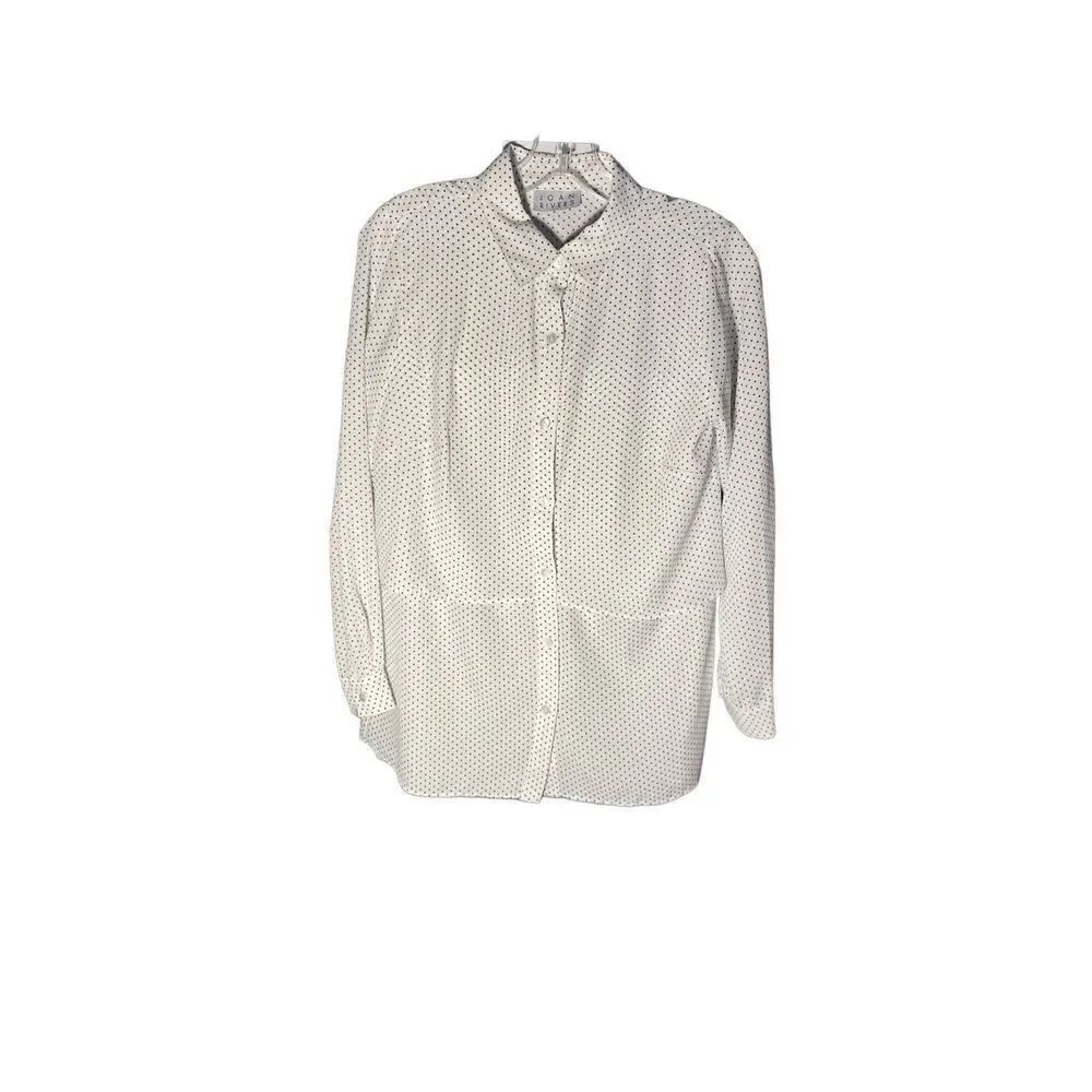 Joan Rivers women’s polkadot long sleeve loose shirt size XXS